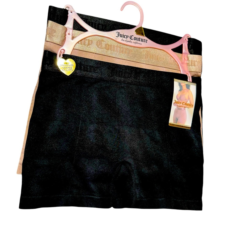 New Juicy Couture 3-Pack Nylon, Spandex Seamless Shaping Bike Shorts/Shapewear